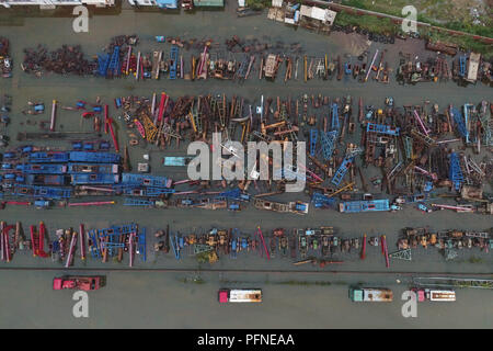 Dongying, Dongying, China. 22nd Aug, 2018. Dongying, CHINA-Aerial photography of Dongying City after typhoon in east China's Shandong Province. Credit: SIPA Asia/ZUMA Wire/Alamy Live News Stock Photo