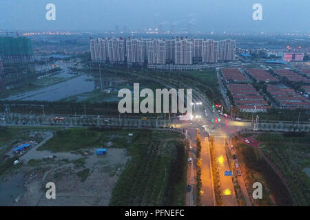 Dongying, Dongying, China. 22nd Aug, 2018. Dongying, CHINA-Aerial photography of Dongying City after typhoon in east China's Shandong Province. Credit: SIPA Asia/ZUMA Wire/Alamy Live News Stock Photo