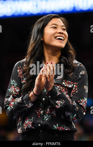 August 19, 2018 - Boston, Massachussetts, U.S - IVANA HONG is introduced to the crowd following the final night of competition held at TD Garden in Boston, Massachusetts. (Credit Image: © Amy Sanderson via ZUMA Wire) Stock Photo