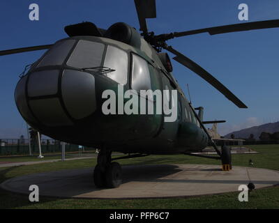 The MIL MI 8T Helicopter, a medium twin-turbine Russian/Soviet Union helicopter from the Peruvian Air Force - FAP Credit: Fotoholica Press Agency/Alamy