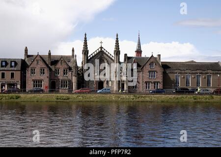 Great Britain, Scotland, St Mary's Roman Catholic Church on the River Ness Stock Photo