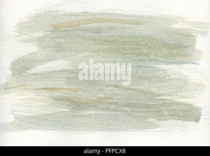 Watercolor illustration background texture in muted greens and sage green colors. Stock Photo