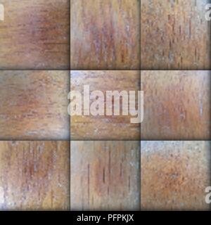 The vector set of decorative old wood panel. Stock Vector