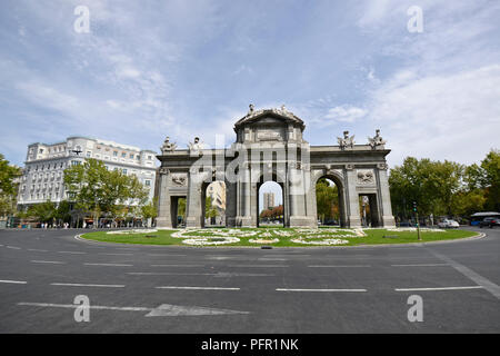 Alcala Gate (Puerta de Alcala), Madrid, Spain Stock Photo