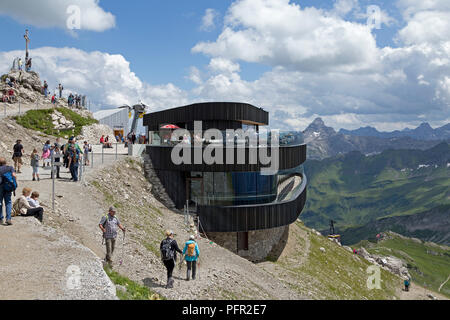 summit station of Nebelhornbahn, Nebelhorn, Oberstdorf, Allgaeu, Bavaria, Germany Stock Photo