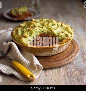 French beef and herbed potato pie Stock Photo