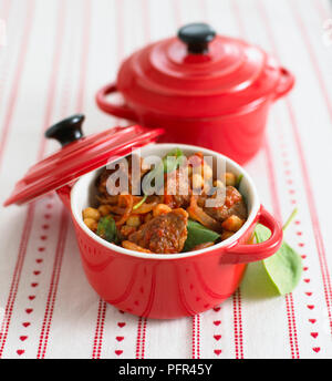 Miniature lamb hotpot Stock Photo