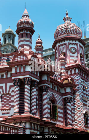 Sri Lanka, Western Province, Colombo, Pettah, Jami-ul-alfar Mosque Stock Photo