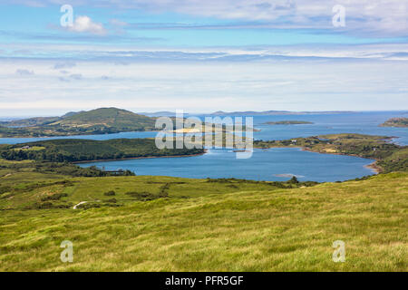 Connemara National Park. View from the Lower Diamond Hill. Letterfrack. Ireland Stock Photo