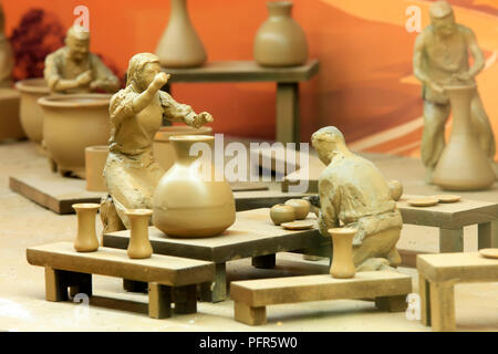 China clay sculpture, labor scene Stock Photo