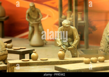 China clay sculpture, labor scene Stock Photo