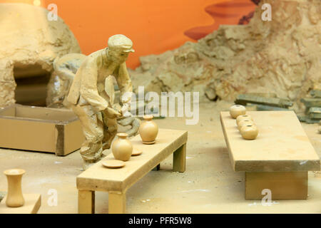 China clay sculpture, labor scene Stock Photo