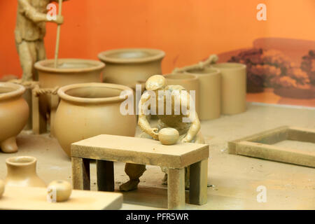 China clay sculpture, labor scene Stock Photo