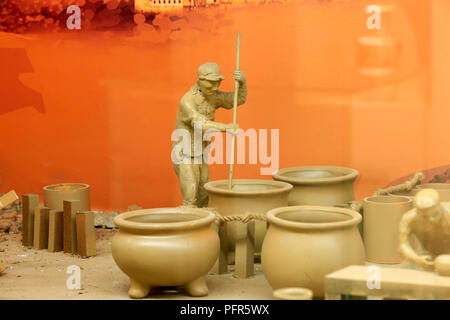 China clay sculpture, labor scene Stock Photo