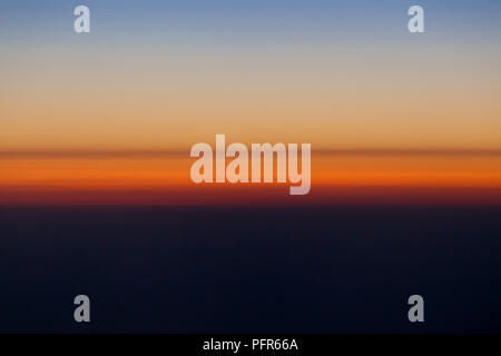 twilight sunset sky horizon from sky aerial view Stock Photo