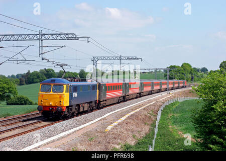 A class 87 electric locomotive number 87012 in a hybrid Network South ...