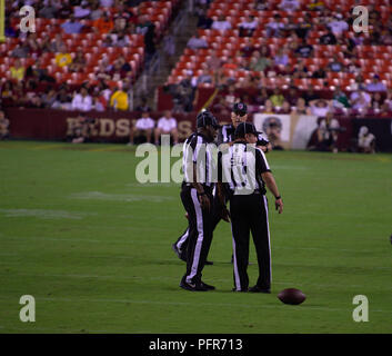 American Football Referee throwing a Penalty Flag , USA Stock