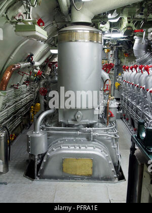 General Motors 278A diesel engines of the BAP Abtao (SS-42) submarine ...