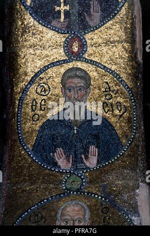 Greece, Chios, mosaic in Byzantine monastery of Nea Moni Stock Photo