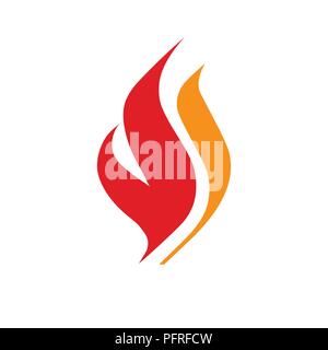 Flame or Fire Icon. EPS 8 vector graphic, isolated on white background. Stock Vector