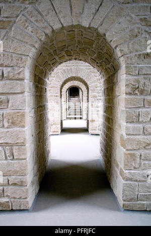 Luxembourg, Casemates Du Bock, arched corridor in fortification
