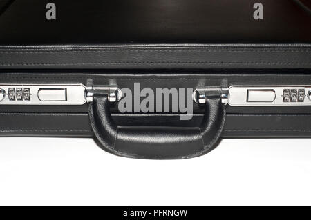 Black briefcase, close-up Stock Photo