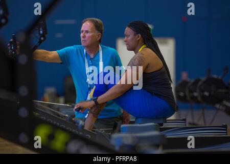 A Team Army competitor practices cycling at the United States Military ...