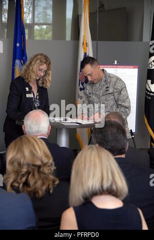 U.S. Air Force Col. Drew Dougherty, 104th Operations Group commander ...