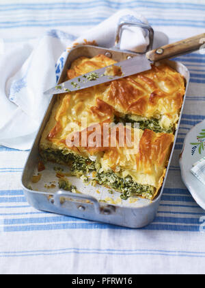 Hortapitta, Greek spinach pie Stock Photo