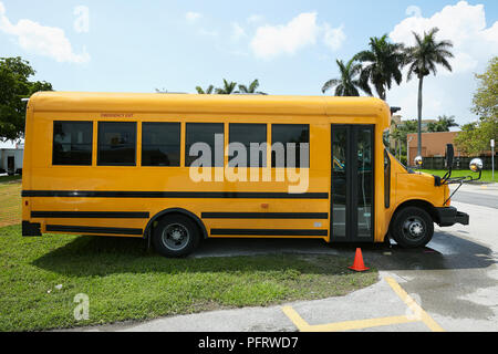 American school bus Stock Photo