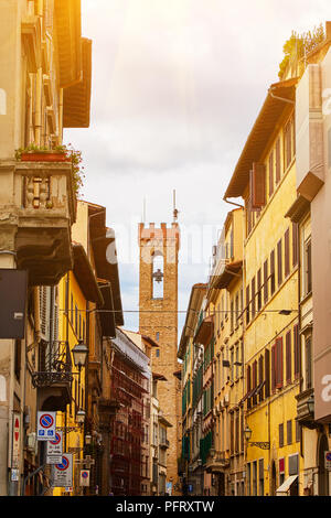 The image of the Florence street in the summer, Italy Stock Photo