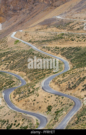 Famous place Gata loops on Manali - Leh road in Ladakh, India Stock Photo