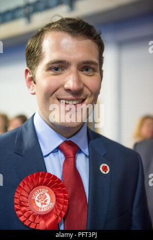 Labour Candidate Paul Sweeney wins the Glasgow North East seat, UK Parliamentary Elections, Emirates Arena, Glasgow, 9th June 2017 Stock Photo