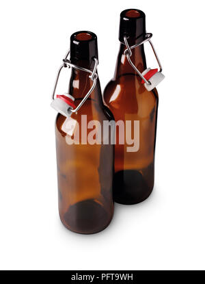 Two swing-top or flip-top bottles Stock Photo