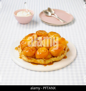 Apricot tarte tatin Stock Photo