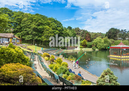 Peasholm park Scarborough uk with bandstand in the lake Scarborough yorkshire england uk gb europe Stock Photo