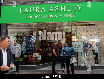 Stirling, United Kingdom - August 11 2018:   The front of Laura Ashley store in Port Street Stock Photo