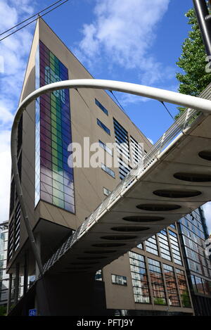 footbridge in Manchester Stock Photo