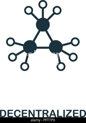 Decentralized icon. Monochrome style design from crypto currency collection. UI. Pixel perfect simple pictogram decentralized icon. Web design, apps,  Stock Vector