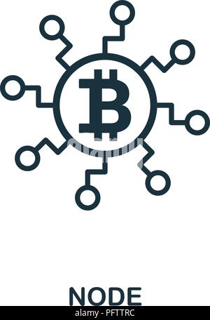 Node icon. Monochrome style design from crypto currency collection. UI. Pixel perfect simple pictogram node icon. Web design, apps, software, print us Stock Vector
