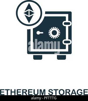Ethereum Storage icon. Monochrome style design from crypto currency collection. UI. Pixel perfect simple pictogram ethereum storage icon. Web design,  Stock Vector