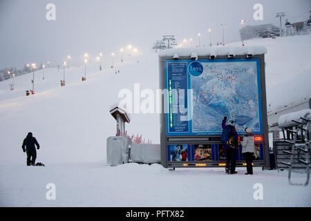 The ski resort at Levi in Lapland Norway Stock Photo