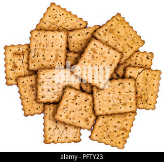 crackers heap on white Stock Photo