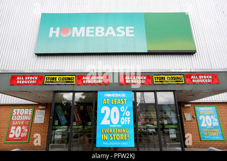 General view of a Homebase store in Exeter which is closing down