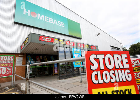 General view of a Homebase store in Exeter which is closing down