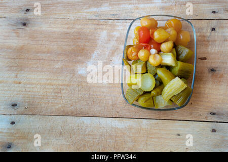 Pickles in a delicious dish ready to be eaten Stock Photo