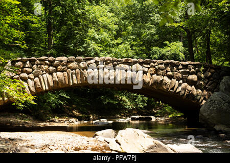 Boulder Bridge in Rock Creek Park in Washington, DC. Stock Photo