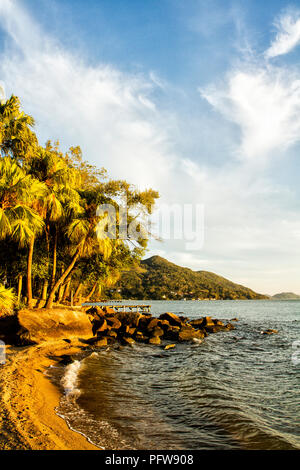 Beach at Caieira da Barra do Sul. Florianopolis, Santa Catarina, Brazil. Stock Photo