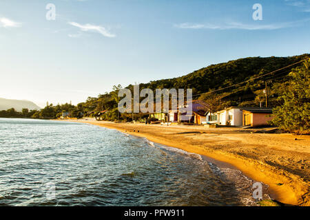 Beach at Caieira da Barra do Sul. Florianopolis, Santa Catarina, Brazil. Stock Photo