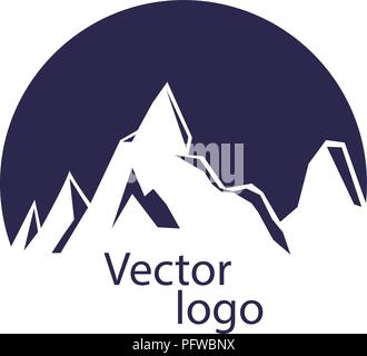 mount logo, symbol, emblem Webstylish blue vector mountain Stock Vector